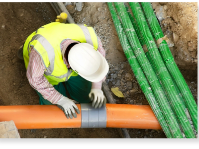 Pose 1350m de fibre optique dans la cille de Villefranche-sur-Argens